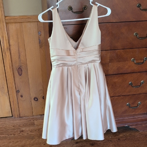 Elegant Cream Sleeveless Dress - Picture 9 of 11